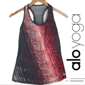 ⚫️ ALO YOGA RACERBACK ATHLETIC TANK TOP PATTERN SMALL​